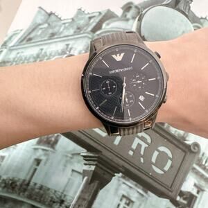 Emporio Armani AR2505 Men's Watch Renato Large With Blue Dial